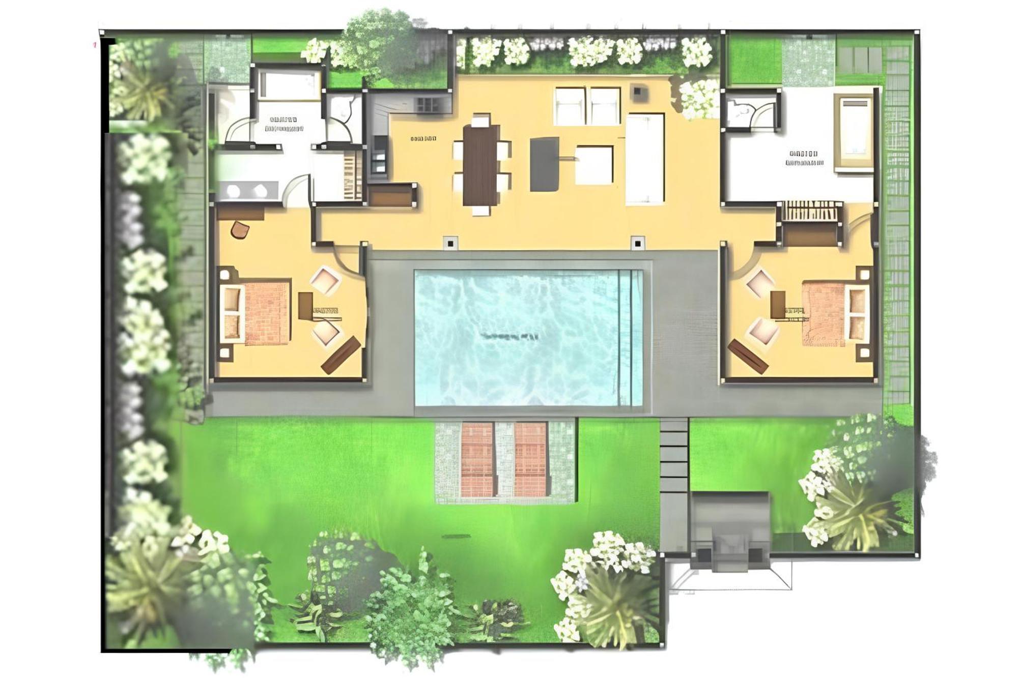 Relaxation Two-Bedroom Pool Villa Airport Transfers